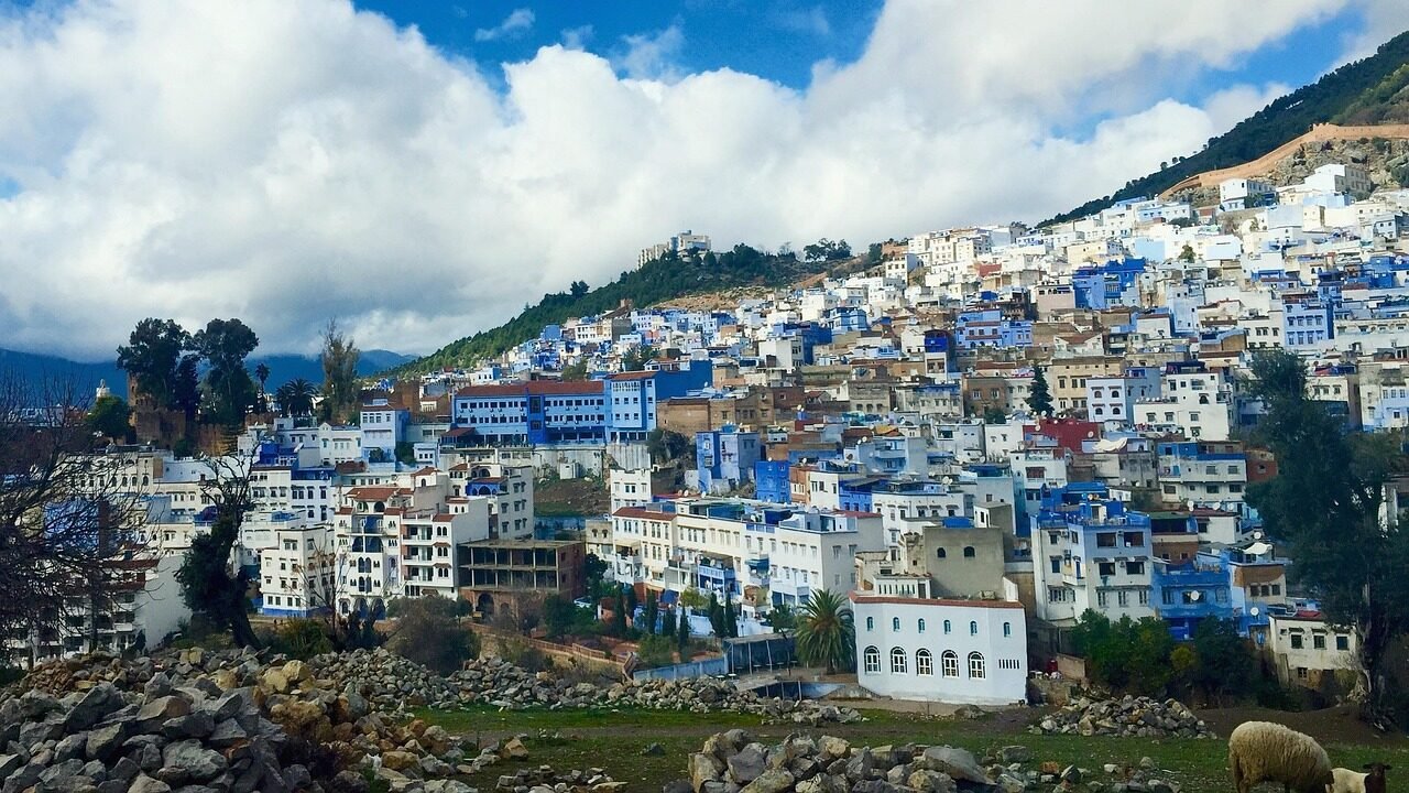 Chefchaouen blue city streets Rif Mountains Morocco travel destination