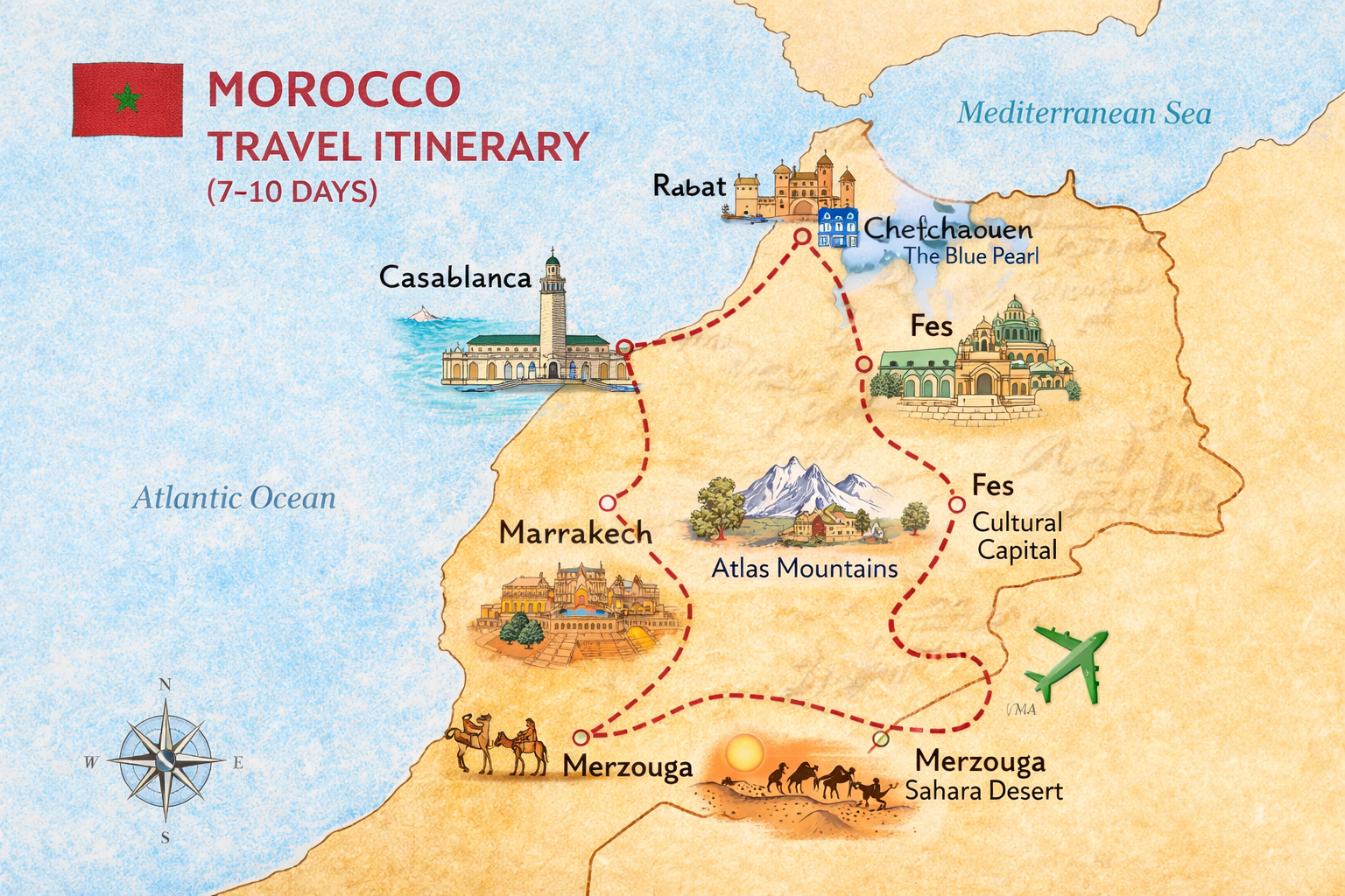 morocco travel iinerary